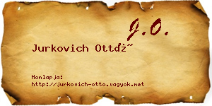 Jurkovich Ottó névjegykártya